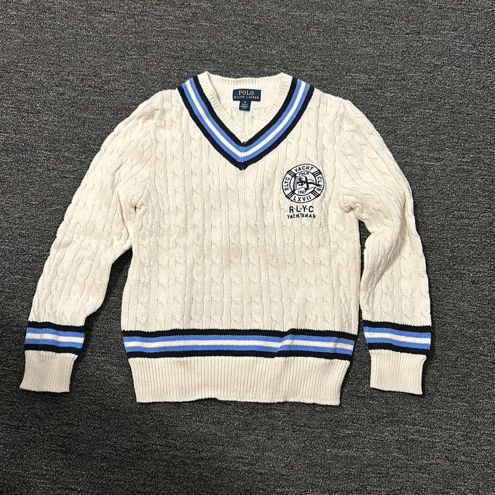 Ralph Lauren yacht club cable knit sweater size 6